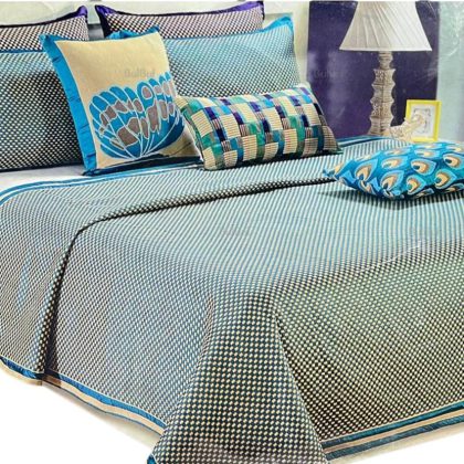 CHECKS BEDCOVER 8 PS SET