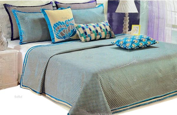 CHECKS BEDCOVER 8 PS SET