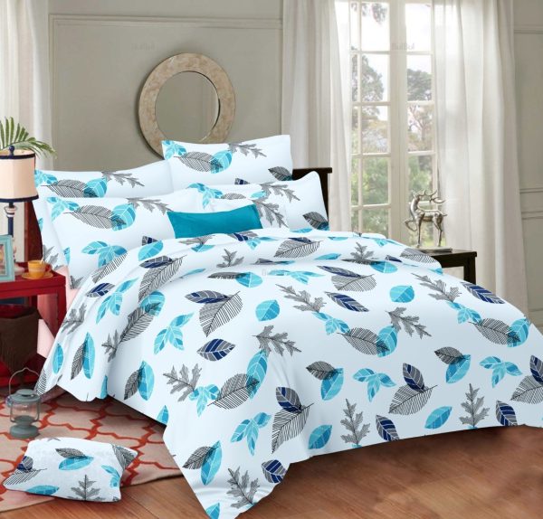 100% COTTON SUPER QUEEN SIZE BEDSHEET WITH 2 PILLOWCOVER