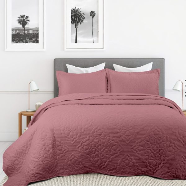 STONEWASH PREMIUM COTTON QUILTED BEDCOVER WITH 2 PILLOW COVER