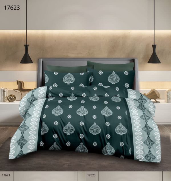 CRYSTAL QUEEN SIZE BEDSHEET WITH 2 PILLOW COVER