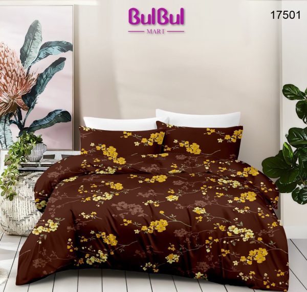 CRYSTAL QUEEN SIZE BEDSHEET WITH 2 PILLOW COVER