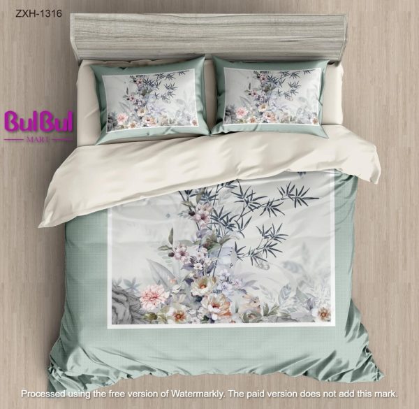 DIGITAL PANEL PRINT KING SIZE BEDSHEET