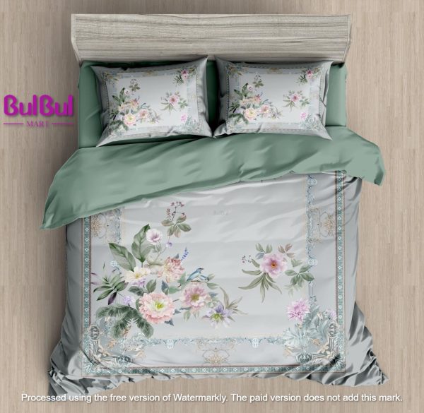 DIGITAL PANEL PRINT KING SIZE BEDSHEET