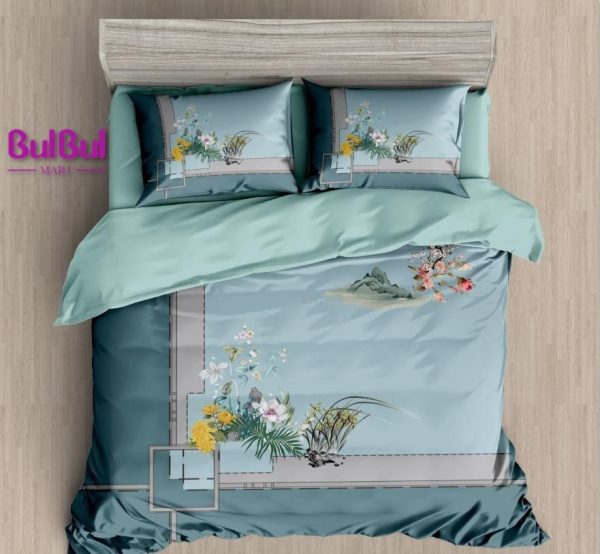 DIGITAL PANEL PRINT KING SIZE BEDSHEET