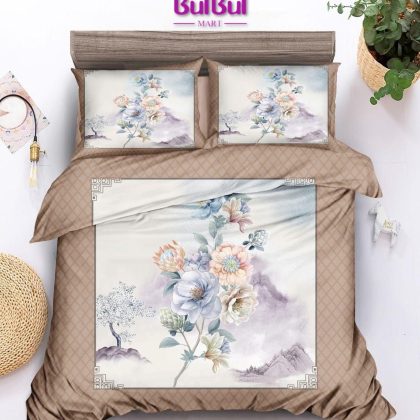 DIGITAL PANEL PRINT KING SIZE BEDSHEET