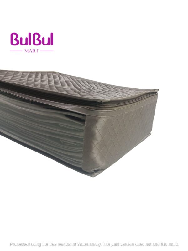 QUILTED SATIN SAREE STORAGE BOX - Image 4