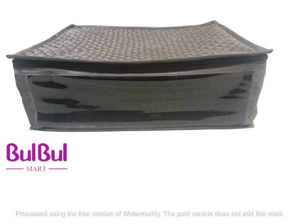 QUILTED SATIN SAREE STORAGE BOX - Image 3
