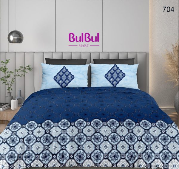 CRYSTAL KING SIZE BEDSHEET WITH 2 COORDINATED PILLOW COVER