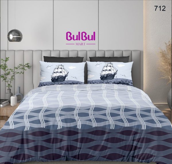 CRYSTAL KING SIZE BEDSHEET WITH 2 COORDINATED PILLOW COVER