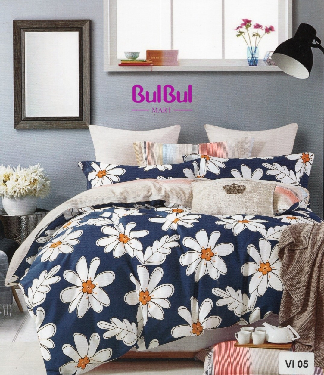 Vista King Size Bedsheet With 2 Pillow Cover