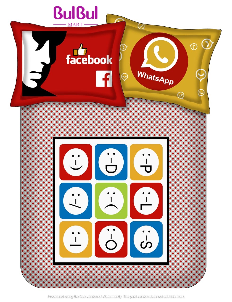 Rangoli King Size Bedsheet With 2 Pillow Cover