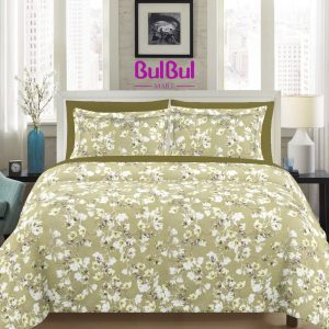 Cotton King Size Bedsheet With 2 Pillow Covers