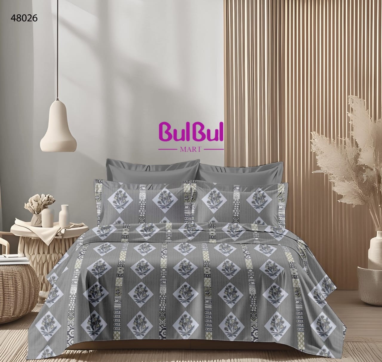 Atom King Size Bedsheet With 2 Pillow Cover