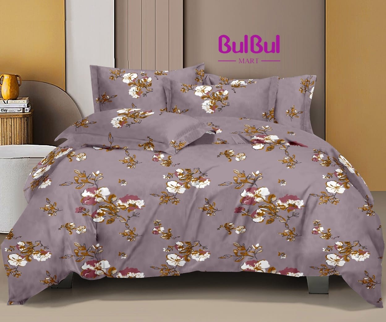 Crystal King Size Bedsheet With 2 Pillow Cover