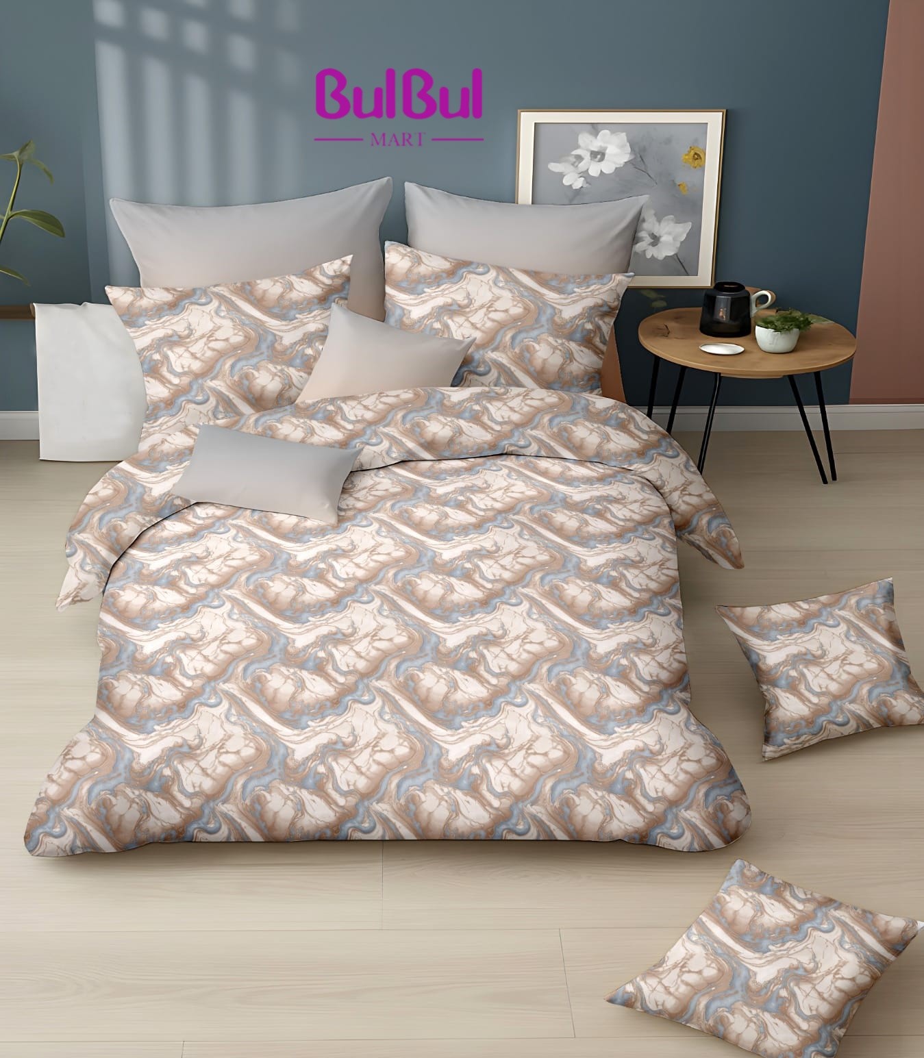 Marbella King Size Bedsheet With 2 Pillow Cover