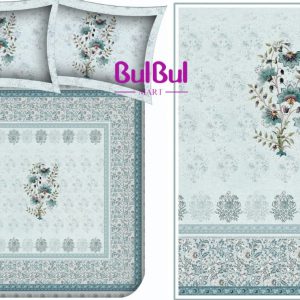 Digital Impression King Size Bedsheet With 2 Pillow Cover