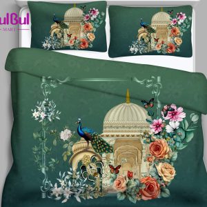 Digital Full HD King Size Bedsheet With 2 Pillow Cover