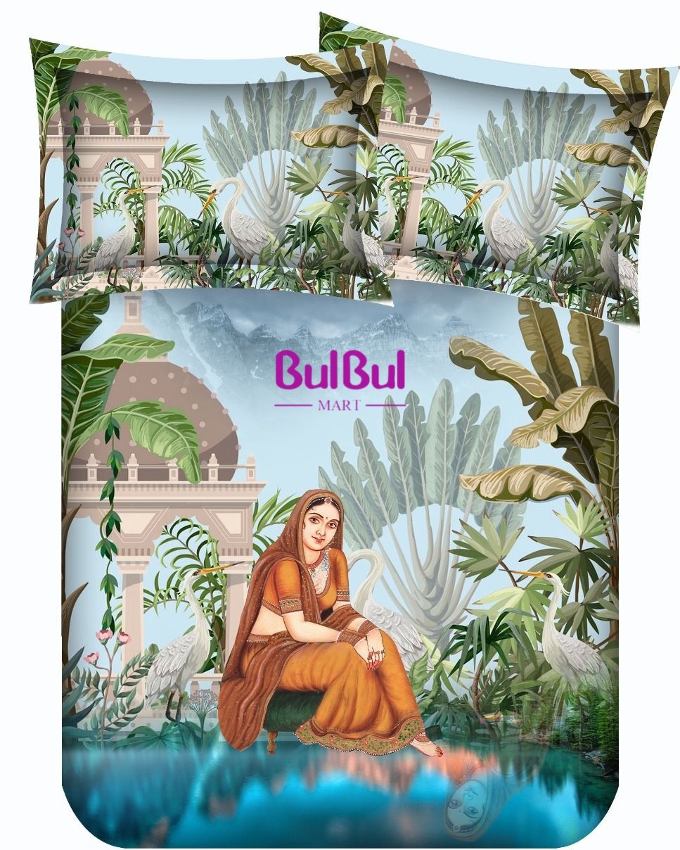 Digital Gf King Size Bedsheet With 2 Pillow Cover