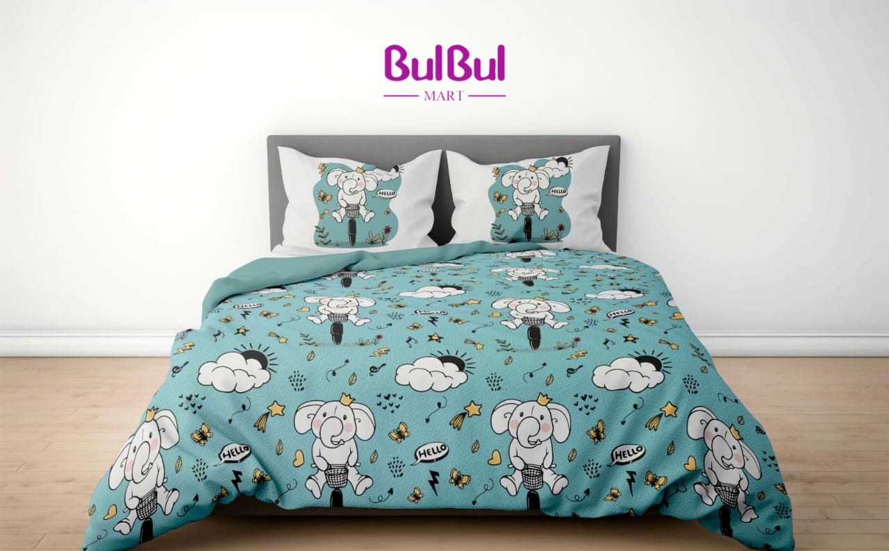 Digital Premium King Size Bedsheet With 2 Pillow Cover