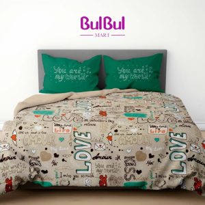 Digital Premium King Size Bedsheet With 2 Pillow Cover