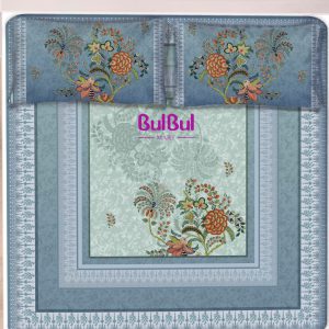 Digital Print Sattan King Size Bedsheet With 2 Pillow Cover
