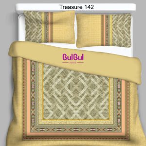 Digital Print Sattan King Size Bedsheet With 2 Pillow Cover