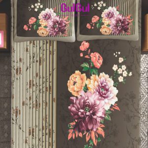 Digital Print Sattan King Size Bedsheet With 2 Pillow Cover